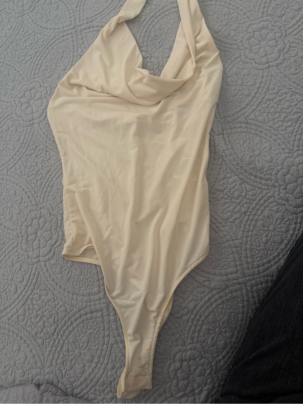 H&M Cream Cowl Neck Bodysuit
